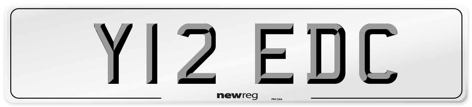 Y12 EDC Number Plate from New Reg